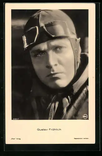 AK Schauspieler Gustav Fröhlich mit Kopfbedeckung
