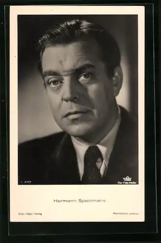 AK Schauspieler Hermann Speelmans mit Krawatte
