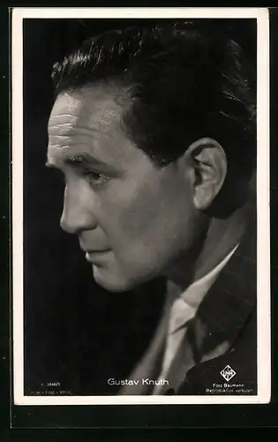 AK Schauspieler Gustav Knuth mit Krawatte