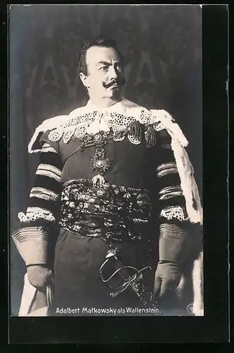 AK Schauspieler Adalbert Matkowsky als Wallenstein