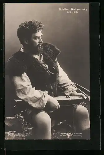 AK Schauspieler Adalbert Matkowsky als Tell