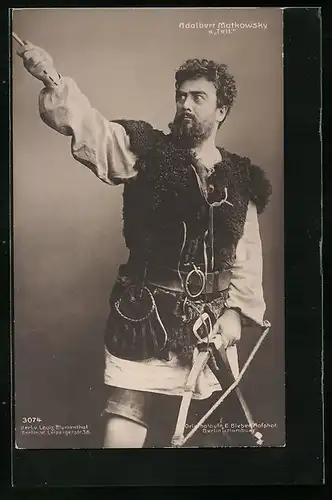 AK Schauspieler Adalbert Matkowsky als Tell