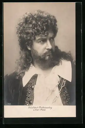 AK Schauspieler Adalbert Matkowsky als Karl Moor