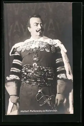 AK Schauspieler Adalbert Matkowsky als Wallenstein