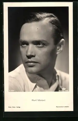 AK Schauspieler Kurt Meisel im Hemd