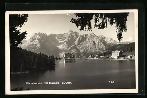 AK Misurina, Blick über den See auf Sorapis