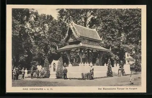 AK Homburg v. d. H., Der Siamesische Tempel im Kurpark