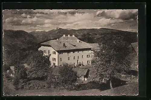 AK Teleferica al Monte Colle, Albergo Klaus Berger aus der Vogelschau