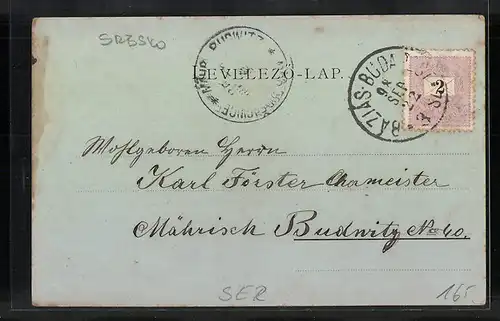 Mondschein-AK Nagy-Kikinda, Hotel Bohn in der Mokriner Gasse