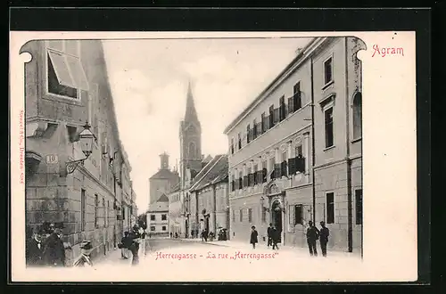 AK Agram, Blick in die Herrengasse