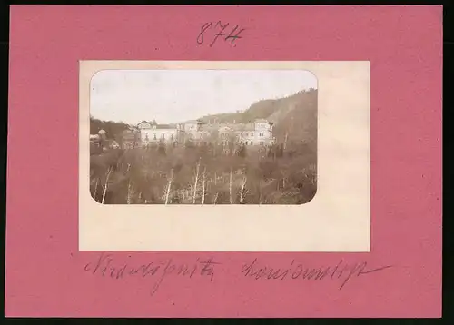 Fotografie Brück & Sohn Meissen, Ansicht Niederlössnitz, Blick auf den Luisenstift mit Gasthaus zum Jägerhof