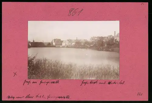 Fotografie Brück & Sohn Meissen, Ansicht Geringswalde, Blick über den Grossteich zur Unterstadt