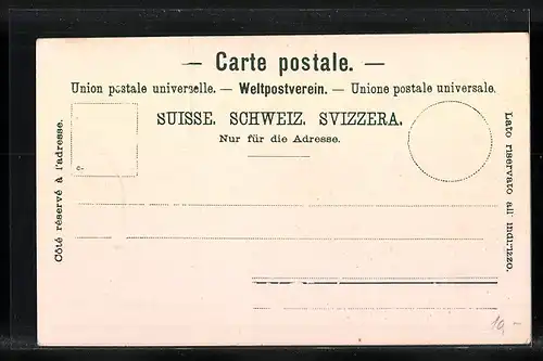 AK Appenzell, Uferpartie mit Kirche und Brücke