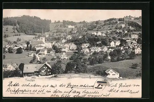 AK Teufen, Ortsansicht mit Umgebung