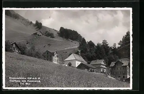 AK Riemenstalden, Gasthaus zum Kaiserstock mit Kapelle