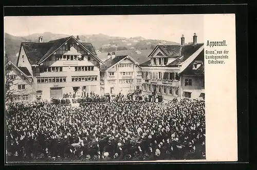 AK Appenzell, Gruss von der Landsgemeinde Eidschwur