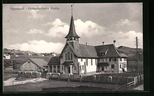 AK Appenzell, Ansicht der Protestantischen Kirche