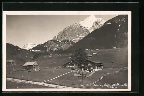 AK Wildhaus, Erholungsheim und Hotel Weidheimeli