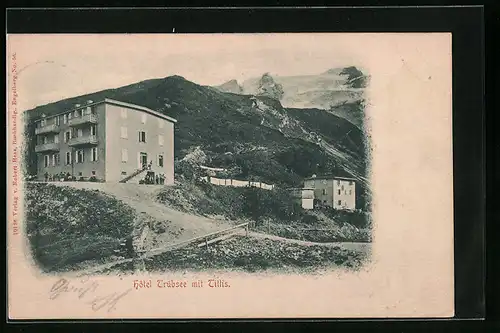 AK Engelberg, Blick auf das Hotel Trübsee mit Titlis