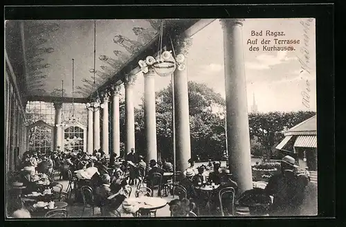 AK Bad Ragaz, Blick auf die Terrasse des Kurhauses