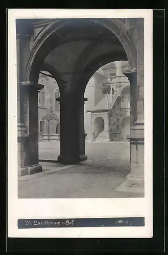 AK Graz, Blick in den Landhaus-Hof