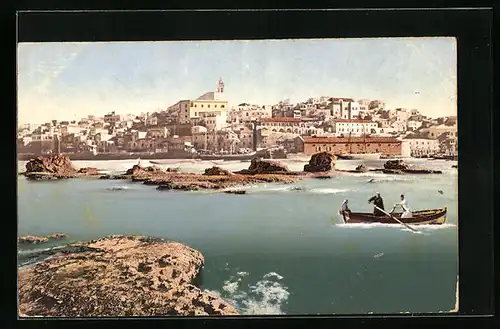 AK Jaffa, Panorama vom Wasser gesehen