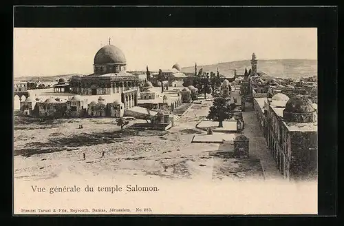 AK Jerusalem, Vue generale du temple Salomon