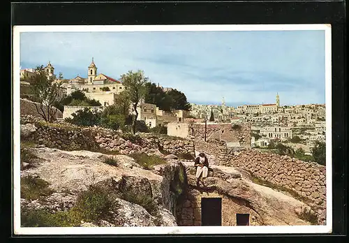 AK Bethlehem, Ortsansicht mit Geburtskirche