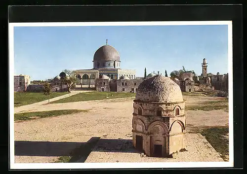 AK Jerusalem, Tempelplatz mit Felsendom von Norden