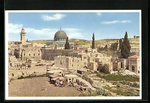 AK Jerusalem, Tempelplatz von Südwest