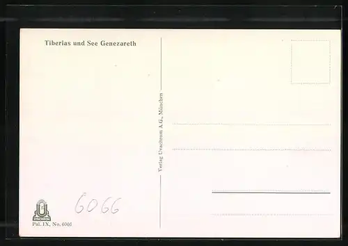 AK Tiberias, Ortsansicht und See Genezareth