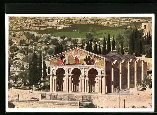 AK Jerusalem, Die Gethsemane-Kirche mit Umgebung