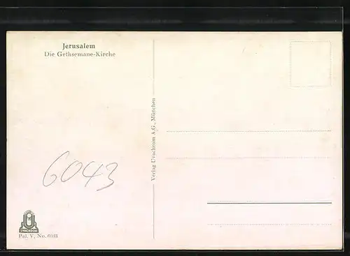 AK Jerusalem, Die Gethsemane-Kirche mit Umgebung