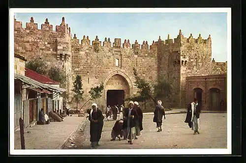 AK Jerusalem, Das Damaskus-Tor von aussen