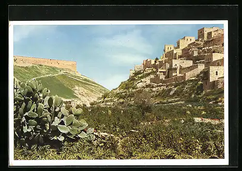 AK Jerusalem, Das Kidrontal mit Blick auf das Dorf Siloa