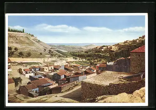 AK Jerusalem, Hinnom-Tal aus der Vogelschau, von Westen gesehen