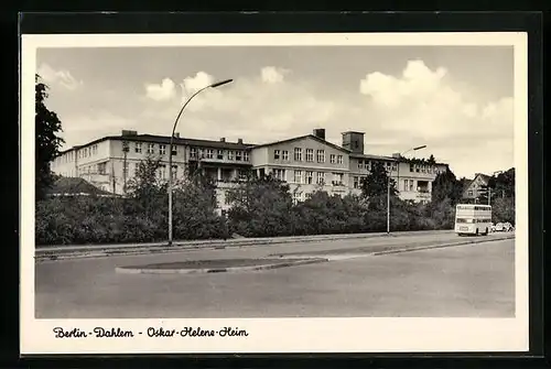 AK Berlin-Dahlem, Oskar-Helene-Heim von der Strasse gesehen