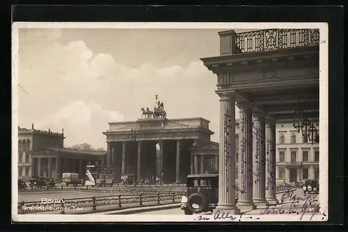 AK Berlin, Grünanlagen am Brandenburger Tor