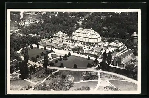 AK Berlin-Dahlem, Botanischer Garten aus der Vogelschau, 