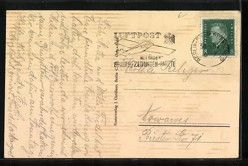 AK Berlin-Grunewald, Partie mit Ruderboot am Hubertussee