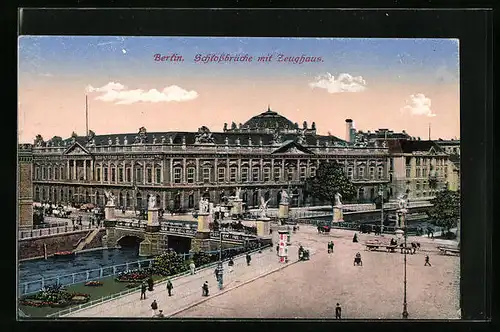 AK Berlin, Schlossbrücke mit Zeughaus