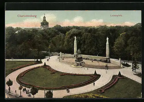 AK Berlin-Charlottenburg, Luisenplatz aus der Vogelschau