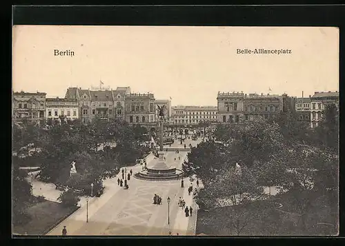 AK Berlin, Belle-Allianceplatz aus der Vogelschau