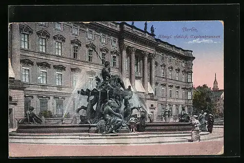 AK Berlin, Der Neptunbrunnen vor dem Kgl. Schloss