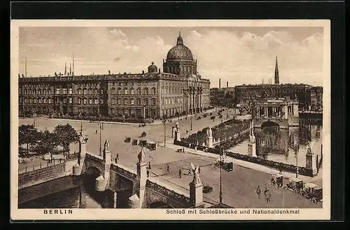 AK Berlin, Partie am Schloss mit der Schlossbrücke