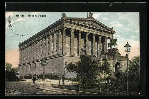 AK Berlin, Blick auf die Nationalgalerie