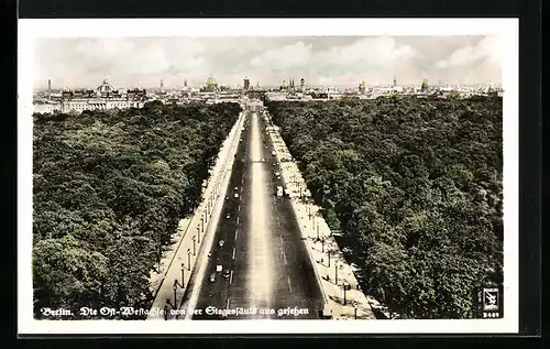 AK Berlin, Die Ost-West-Achse von der Siegessäule aus gesehen