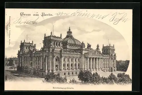 AK Berlin, Partie am Reichstagsgebäude