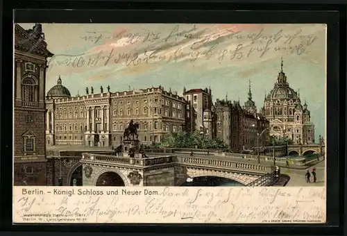 AK Berlin, Partie am Königl. Schloss, Neuer Dom