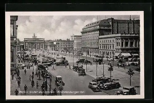 AK Berlin, Unter den Linden, Pariser Platz
